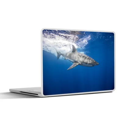 Produktbild von MuchoWow® Laptop Aufkleber Sticker Cover Hai - Meer - Wasser 30x21 cm - Sticker für Laptop - Selbstklebend