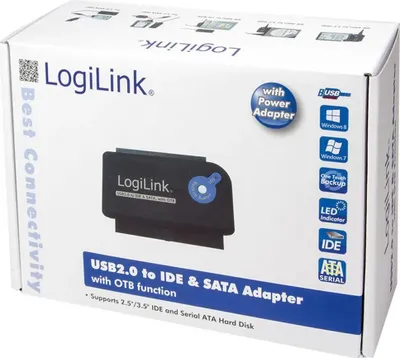 Produktbild von LogiLink USB 2.0/2,5+3,5' IDE/SATA HDD OTB Adapter