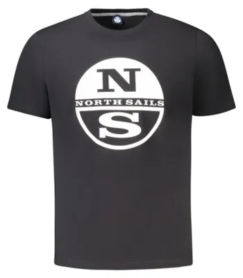Produktbild von Herren Kurzarm T-Shirt Schwarz mit Rundhals und Logo-Print