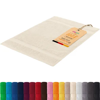 Produktbild von EllaTex PARIS Gästetuch 30x50 cm – 100% Baumwolle, 500 g/m² Frottier, flauschig & saugstark, in Farbe: Creme