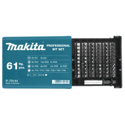 Produktbild von Makita 61-tlg. Schrauben-Bitset Silbern