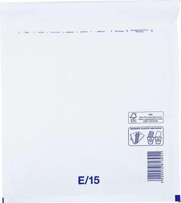 Obrázek produktu pro Vikpap - bublinková obálka E15, bílá, 240 × 275 mm - 1 ks