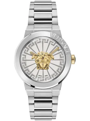 Zdjęcie produktu dla Versace VE3F00322 Medusa Infinite złoty srebrny zegarek damski ze stali nierdzewnej NOWOŚĆ
