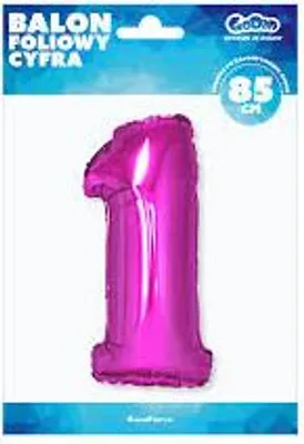 Obrázek produktu pro Fóliový balónek - číslo 1, růžový, 40'