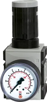 A studio shot of a pressure regulator.