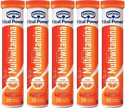 Obrázek produktu pro Multivitamín S Pomerančovou Příchutí 20 Polykacích Tablet - Vitalkraft