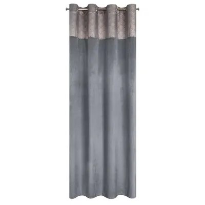 Obrázok produktu pre EUROFIRANY | Záclona - 140 x 250 cm - Záclony v grafitovej farbe - orientálne