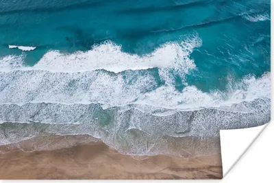 Produktbild von MuchoWow® Poster Strand - Meer - Wasser - Blau 60x40 cm - Schlafzimmerdekoration