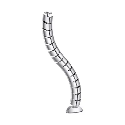 Zdjęcie produktu dla Srebrny kanał kablowy Spacetronik SPK-03S 80cm Zarządzanie kablami na stole Elastyczne zarządzanie kablami zapewniające porządek w miejscu pracy i warsztacie