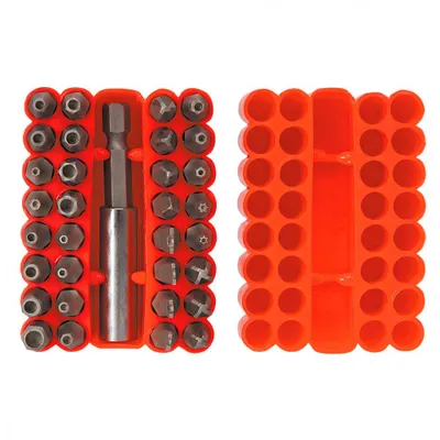 Obrázok produktu pre Top Tools Skrutkovacie bity s rukoväťou, sada 33 kusov.