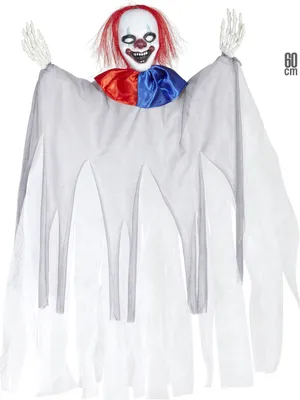 Produktbild von Widmann Halloween Killer-Clown Hängefigur Puppe Grusel-Dekoration ca. 60cm lang