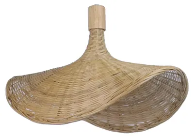 Produktbild von Kronleuchter, handgewebtes Bambus, moderne Pendelleuchte, 50CM, Keine Glühbirne