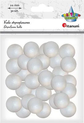 Produktbild von Polystyrolkugeln 20mm 30 Stück Titanum