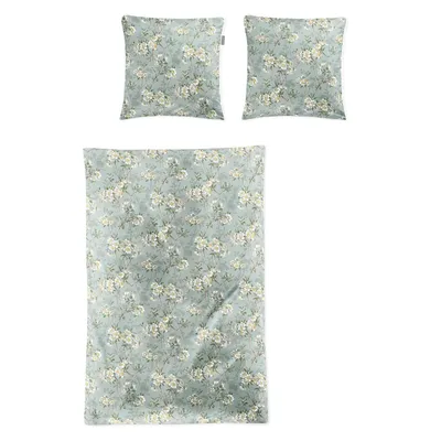 Produktbild von Irisette Mako-Satin Bettwäsche-Garnitur Tokio 8537  Farbe jade  155x220+80x80cm