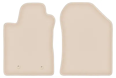 Produktbild von DURBAN Beige Velours-Fußmatten vorne für Toyota Corolla Verso II Minivan (2004-2009)