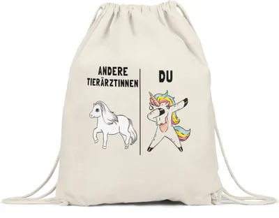 Produktbild von Andere Tierärztinnen Du Turnbeutel Gymsack Tierärztin Einhorn Spruch Kollegin Abschiedsgeschenk Dankeschön Abschluss