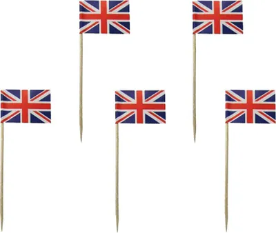 Produktbild von 200 Flaggen-Picker Flag-Pin Länder nach Wahl 7 cm Pickser Deko Fahnen Fingerfood : Großbritannien (United Kingdom)
