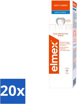 Obrázok produktu pre Zubná pasta Elmex Anti-Caries Gentle White 75 ml - hodnotné balenie - 20 kusov
