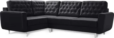 Zdjęcie produktu dla Robin Linda sofa narożna z funkcją spania 2X pojemnik na pościel poduszka sofa sofa w kształcie litery L wolnostojąca sofa narożna meble do salonu salon krajobraz czarny