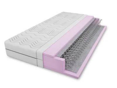 Produktbild von 4ALL HOME Bonellfederkernmatratze M15 H3 – 18 cm hoch – T28-Schaum – Aloe Vera Bezug abnehmbar & waschbar – beidseitig nutzbar – atmungsaktiv & hypoallergen 80x200 cm Bezug: Weiß