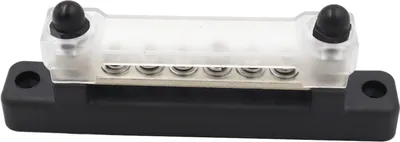 Produktbild von 6/12-poliges Anschlussklemmen-Verteilerblock-Set schwarz/rot für Auto, Wohnmobil, Boot, Yacht