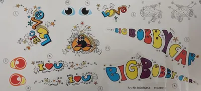 Produktbild von Big Bobby Car Stickers Aufklebersatz Lumi I love you