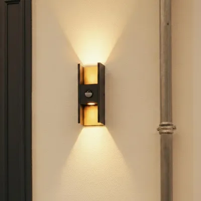 Productafbeelding van Wandspot Flatt antraciet met sensor