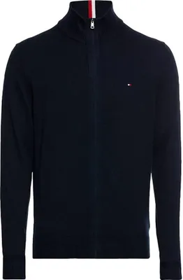 Produktbild von Tommy Hilfiger Weste Stehkragen blau Reißverschluss einfarbig Baumwolle