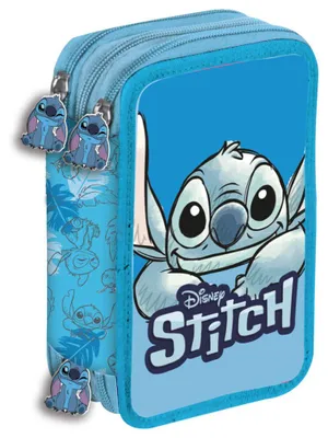 Produktbild von Manenti Smile Stitch Disney Dreifach-federmäppchen    One Size