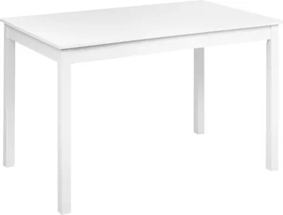 Zdjęcie produktu dla BELIANI Stół do jadalni drewniany biały 119 x 73 cm prostokątny styl skandynawski