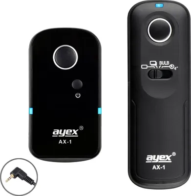Produktbild von Funk Fernauslöser AX-1 E3 Canon EOS R R6 RP 90D 80D 2000D 1500D 850D 760D 650D M6 Auslösung Serie Bulb Delay