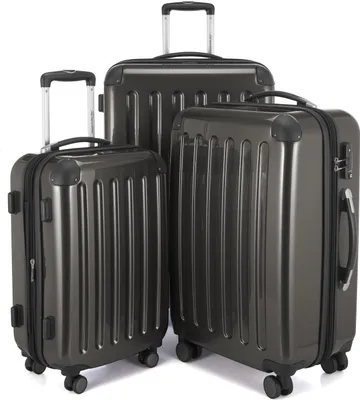 Produktbild von HAUPTSTADTKOFFER - Alex - Koffer-Set 3-teilig, Rollkoffer Trolleys 4 Rollen mit Erweiterung, Handgepäck und Check-In Gepäck für jede Reiseart, TSA,Graphit