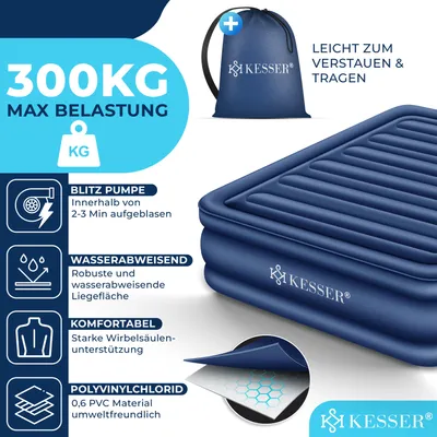 Produktbild von KESSER® Aufblasbare Matratze Luftbett mit integrierter elektrischer Pumpe, inkl. Aufbewahrungstasche