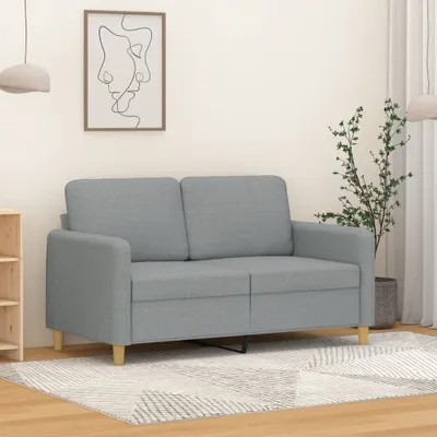 Immagine prodotto di Divano a due posti, colore grigio chiaro, 120 cm, rivestito in tessuto