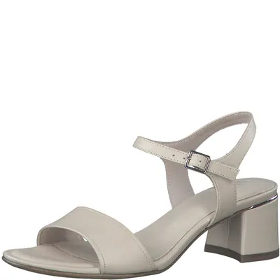 Produktbild von Tamaris Damen Sandalette Sandale Leder klassisch Metalldetail 1-28232-20, Größe:38 EU, Farbe:Beige