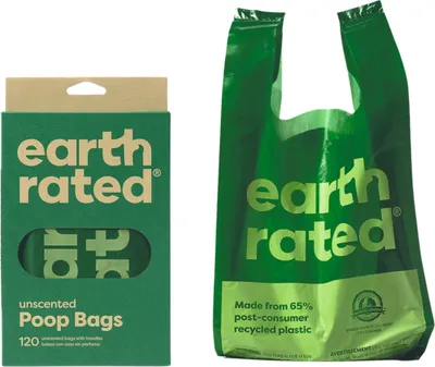 Obrázok produktu pre Vrecká na hovienka s rukoväťami bez zápachu Recyklované