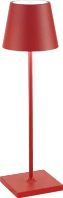 Produktbild von Zafferano Poldina Pro Kabellose wiederaufladbare LED-Tischlampe, Touch-Dimmer, 2700 K - 3000 K, IP65, für den Innen- und Außenbereich, H. 38 cm, Rot