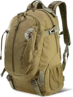 Produktbild von (Khaki) 30L Outdoor Camping Bag Tragbarer Angriffsrucksack Militärischer Taktischer RucksackWandern Reisen