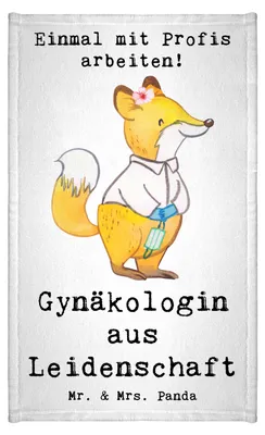 Produktbild von Mr. & Mrs. Panda Handtuch Gynäkologin Leidenschaft - Weiß - Geschenk, Gästehandtuch 30x50, Frauenarzt nach Geburt, Beruf, Witzig, badezimmer, Kleines, Spruch, Gästetuch