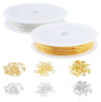 2er-Pack 3 m Edelstahl-Schlangenkette, 1,2 mm, für Schmuck