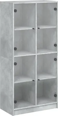 Obrázek produktu pro vidaXL Vysoká deska s dvířky betonově šedá 68x37x142 cm materiál na bázi dřeva