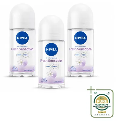 Obrázok produktu pre 3 x NIVEA Fresh Sensation antiperspirant v rolleri - 50 ml - balenie s 3 kusmi
