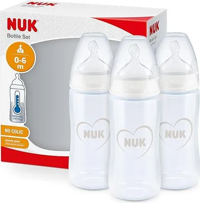 Image de NUK Perfect Match Set de 3 biberons de 260 ml - Arc-en-ciel (AMZ)