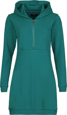 Produktbild von RED by EMP Damen türkises Kleid mit Kapuze und langen Ärmeln M