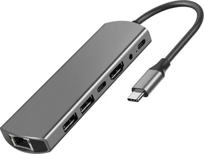 Immagine prodotto di INF Hub USB-C 7 in 1 con HDMI, Ethernet e ricarica PD