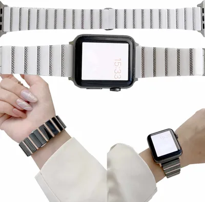 Obrázek produktu pro Pro Apple Watch Series Ultra 1 + 2 49mm 9 8 7 45 / 6 SE 5 4 44 / 3 2 1 42mm náhradní náramek z keramické oceli Smart Watch