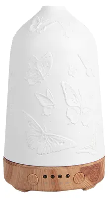 Immagine prodotto di Diffusore di aromi Clayre & Eef Ø 9x17 cm Farfalle in porcellana bianca