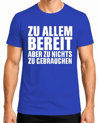 Productafbeelding van Klaar voor alles, maar zin in niets. Grappig, ironisch, kantoorhumeur. Heren T-shirt, blauw, maat 3XL