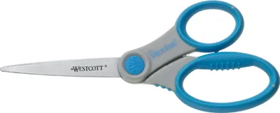 Produktbild von WESTCOTT Schere Microban Softgrip Länge: 210 mm grau/blau