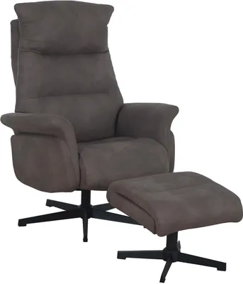 Produktbild von Relaxsessel - Grau - Schwarz - Mikrofaser - Metallgestell - mit Relaxfunktion